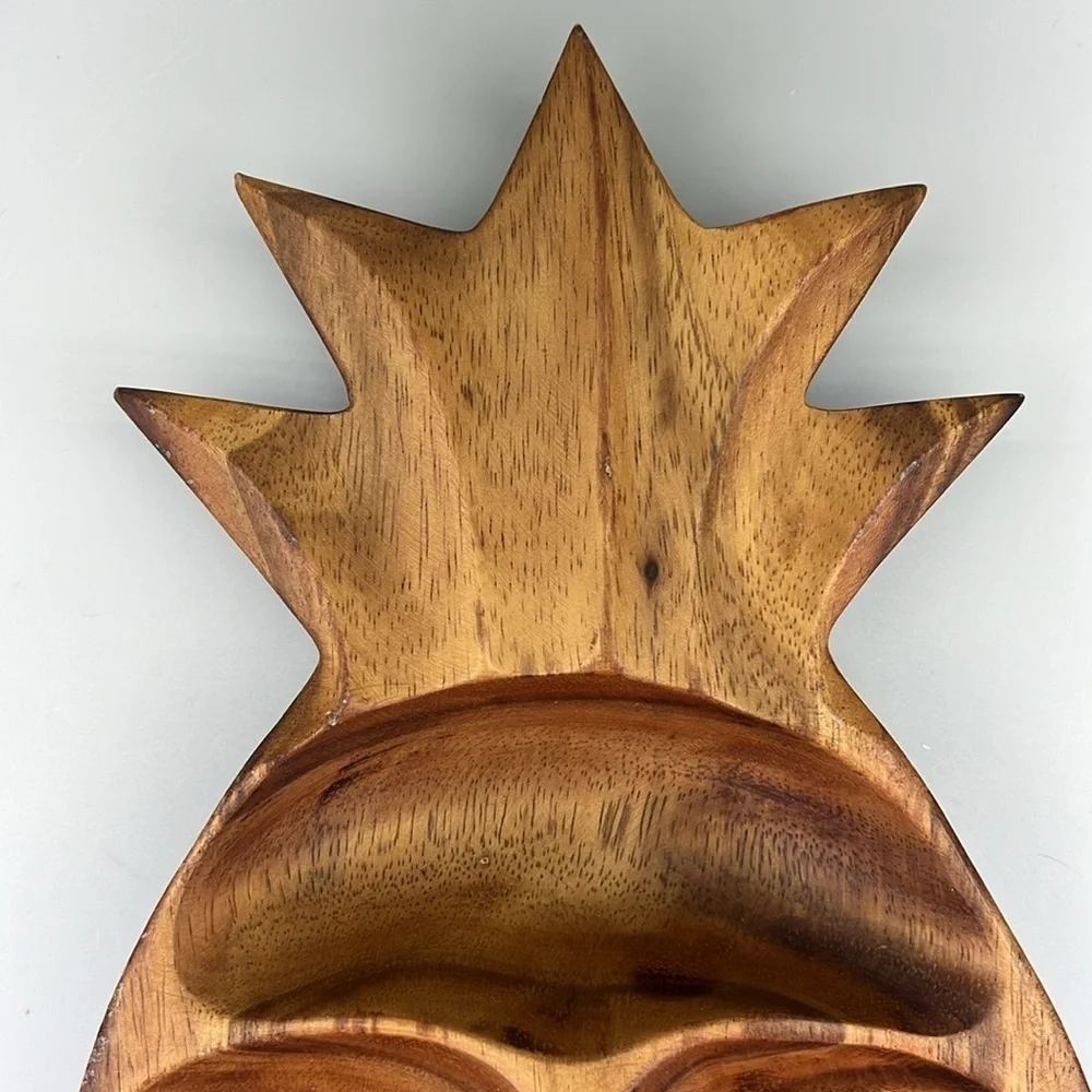 Monkey Pod Wood Pineapple Dish